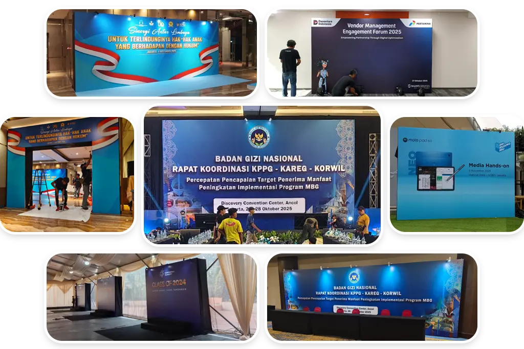 Sewa Backdrop Event Professional, Mulai Rp170.000